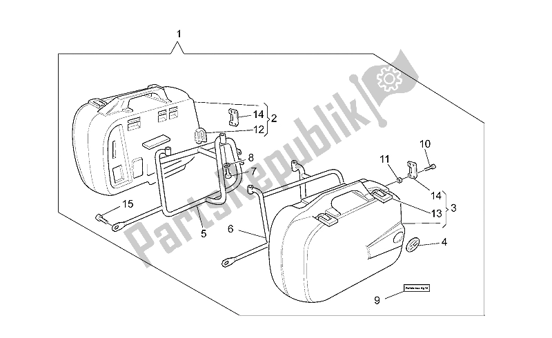 Toutes les pièces pour le Valises Latérales (2) du Moto-Guzzi California Stone 1100 2001