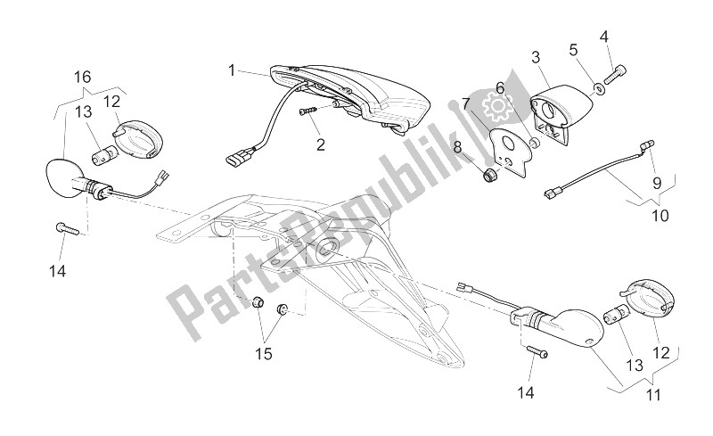 All parts for the Taillight of the Moto-Guzzi Griso S E 1200 8V 2015