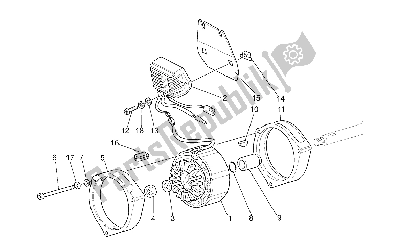 Toutes les pièces pour le Générateur - Régulateur du Moto-Guzzi California Stone 1100 2001