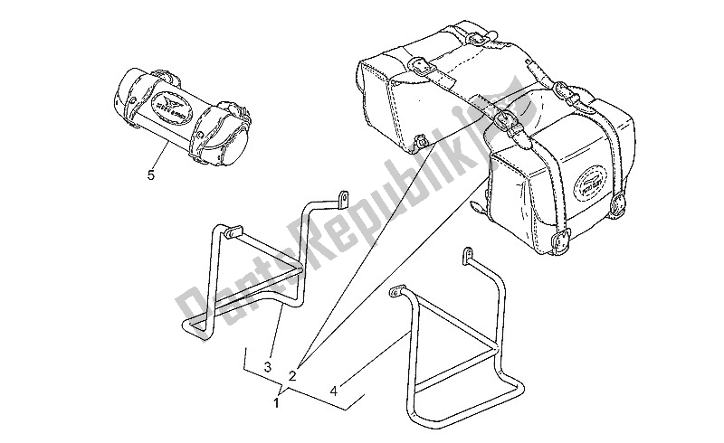 Todas las partes para Kit De Caja Superior De Cuero de Moto-Guzzi Nevada 350 1993