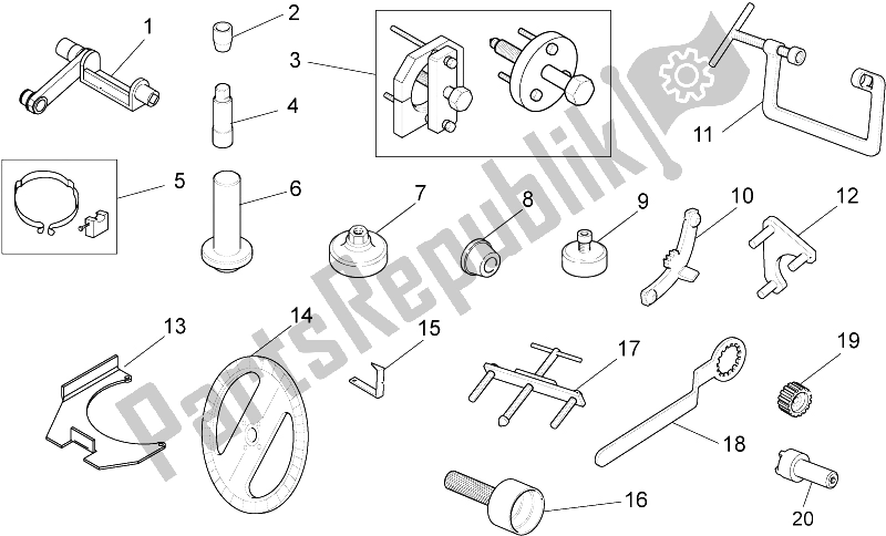 Tutte le parti per il Strumenti Specifici I del Moto-Guzzi Sport 1200 2006