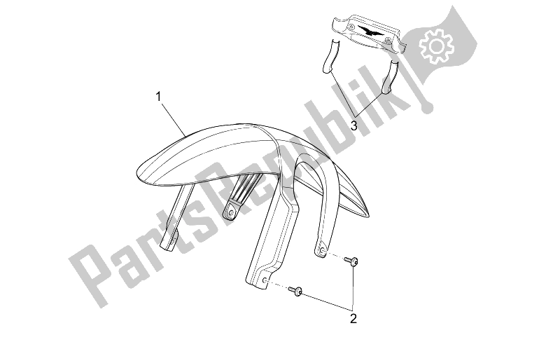 Tutte le parti per il Parafango Anteriore del Moto-Guzzi Griso V IE 1100 2005