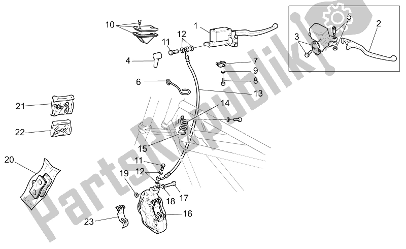 Toutes les pièces pour le Système De Freinage Avant Droit du Moto-Guzzi California Special Sport AL PI 1100 2002