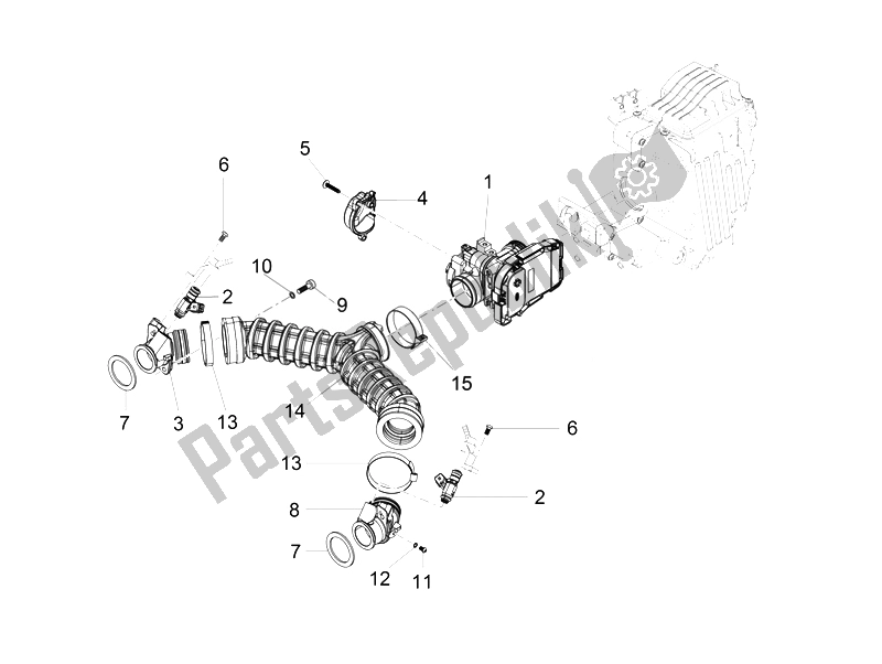 Todas las partes para Cuerpo Del Acelerador de Moto-Guzzi V7 Racer 750 2014