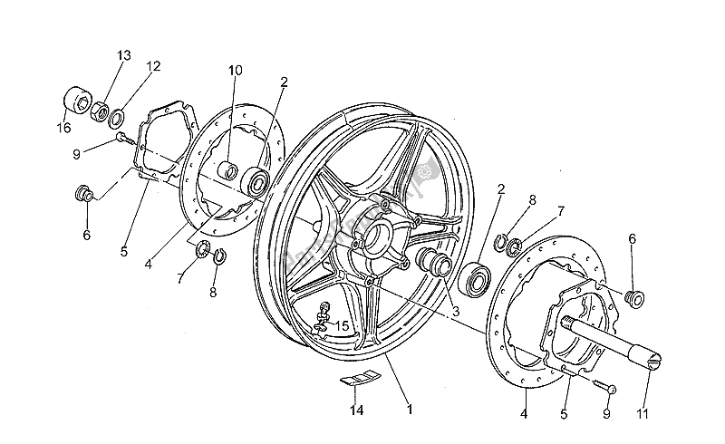 Toutes les pièces pour le Roue Avant du Moto-Guzzi SP 750 1990