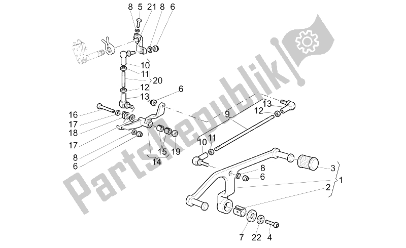 Todas las partes para Palanca De Cambios de Moto-Guzzi California EV PI CAT 1100 2003