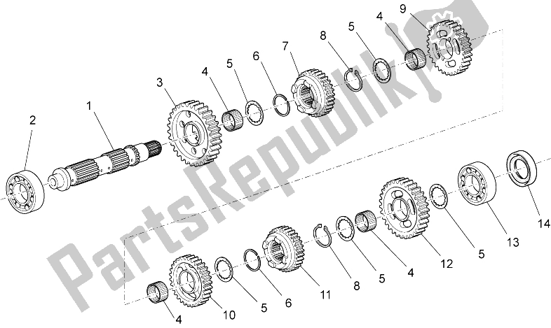 Tutte le parti per il Albero Condotto del Moto-Guzzi Stelvio 1200 8V STD NTX 2011