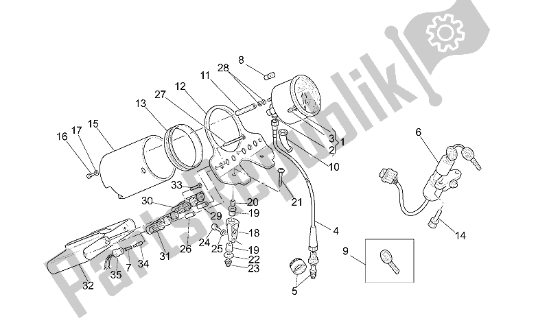 Tutte le parti per il Pannello Di Controllo del Moto-Guzzi California Stone 1100 2001