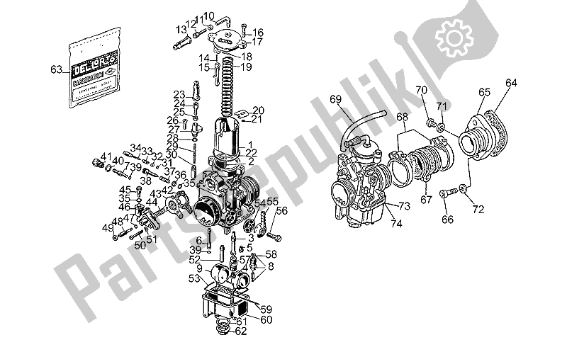 Toutes les pièces pour le Carburateurs du Moto-Guzzi California III Carburatori Carenato 1000 1988