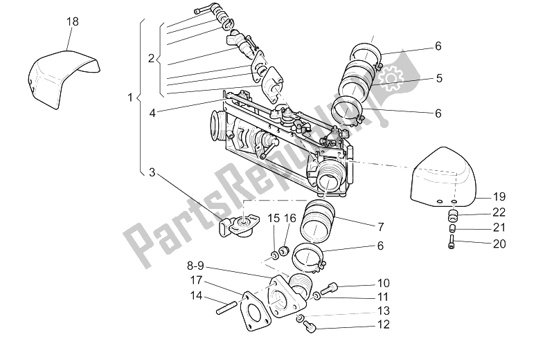 Todas as partes de Corpo Do Acelerador do Moto-Guzzi California Special Sport AL PI 1100 2002