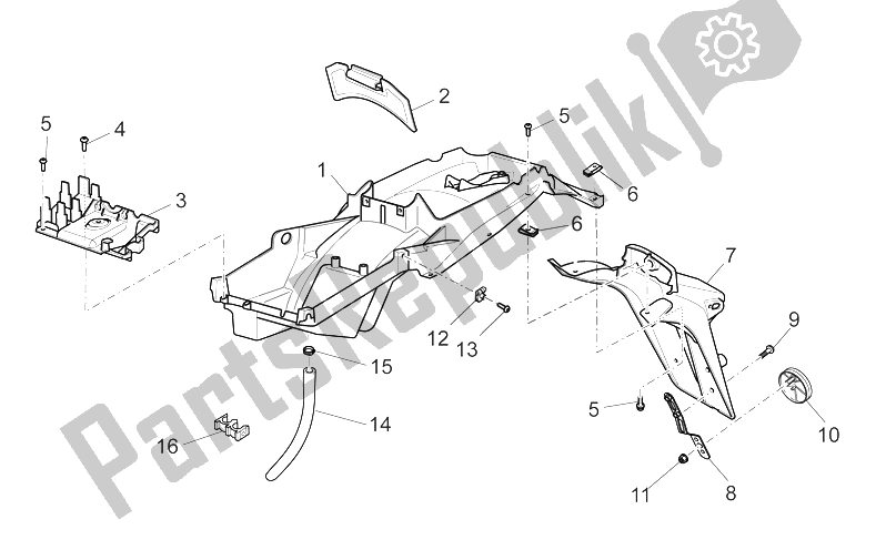 All parts for the Rear Body - Mudguard of the Moto-Guzzi 1200 Sport 8V 2008