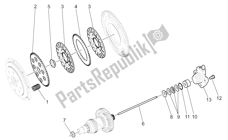 All parts for the Clutch of the Moto-Guzzi V 11 LE Mans 1100 2002