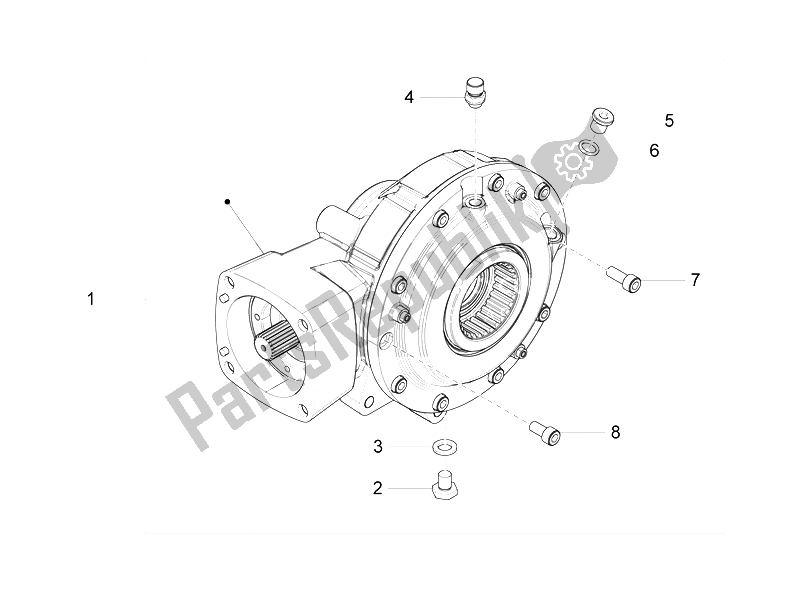 All parts for the Rear Transmission / Components of the Moto-Guzzi Eldorado 1400 2015