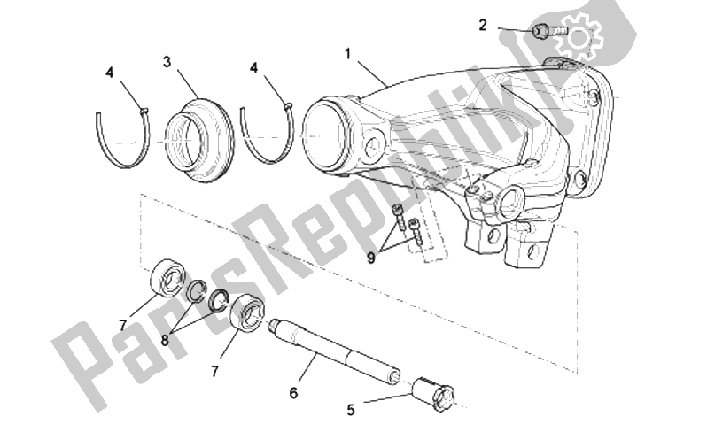 Toutes les pièces pour le Bras Oscillant du Moto-Guzzi Bellagio 940 2007