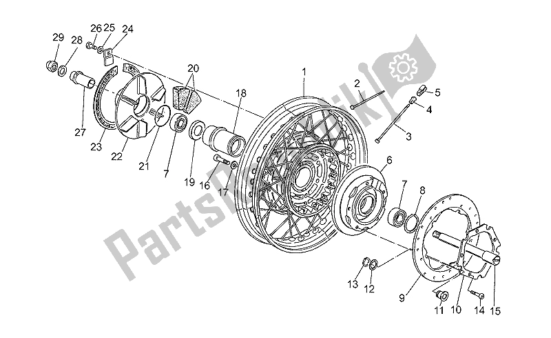 Todas las partes para Rueda Trasera, Radios de Moto-Guzzi California III Carburatori 1000 1987