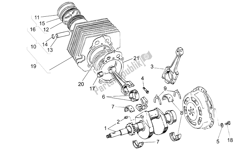 Toutes les pièces pour le Vilebrequin Cpl. Du Moto-Guzzi Nevada Classic IE 750 2004