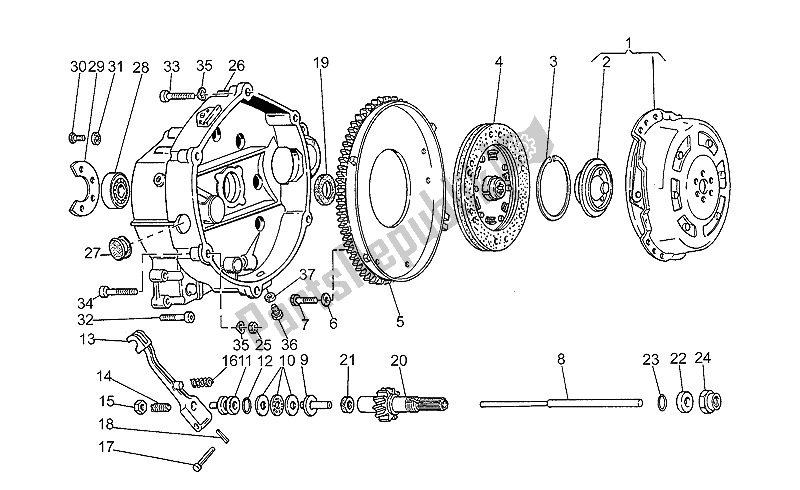 Todas las partes para Embrague de Moto-Guzzi V 75 PA Nuovo Tipo 750 1996