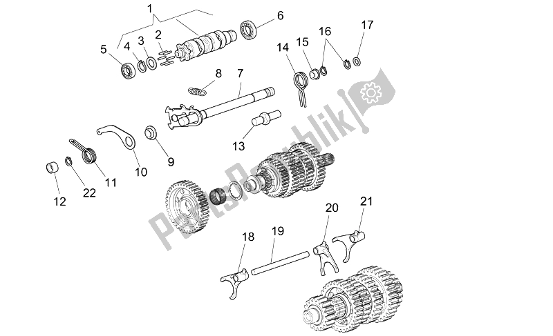 Toutes les pièces pour le Sélecteur De Boîte De Vitesses du Moto-Guzzi Sport 1200 2006