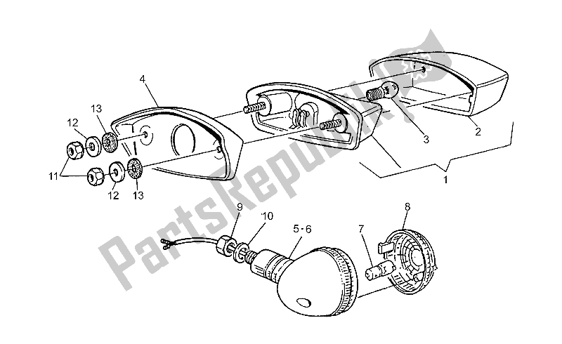 Todas las partes para Luz De La Cola de Moto-Guzzi Nevada Club 750 1998