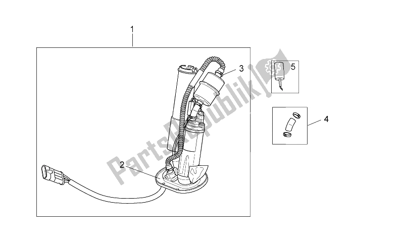 Alle onderdelen voor de Interne Brandstofpomp van de Moto-Guzzi Griso V IE 850 2006