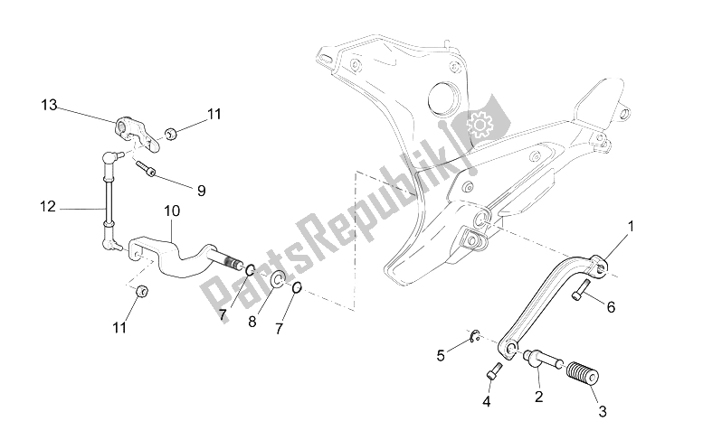 Toutes les pièces pour le Levier du Moto-Guzzi 1200 Sport 8V 2008