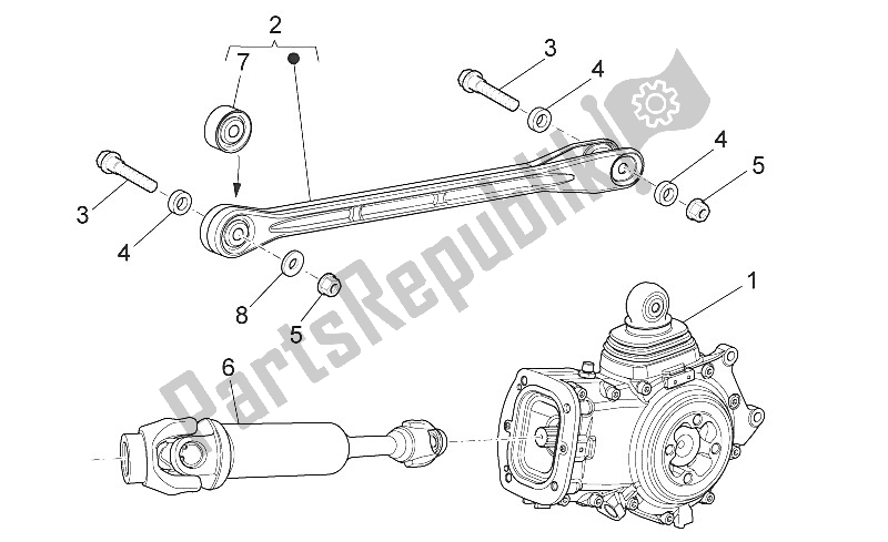 Toutes les pièces pour le Transmission Terminée du Moto-Guzzi Stelvio 1200 8V STD NTX 2011