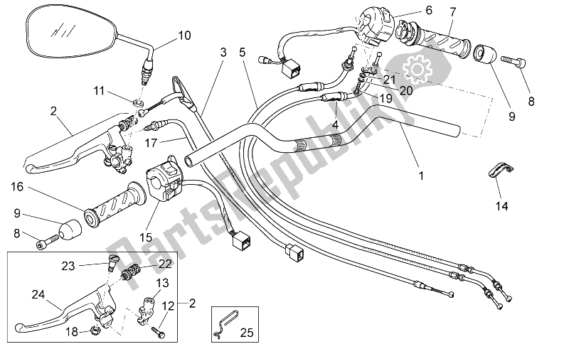 All parts for the Handlebar - Controls of the Moto-Guzzi V7 II Special ABS 750 2015