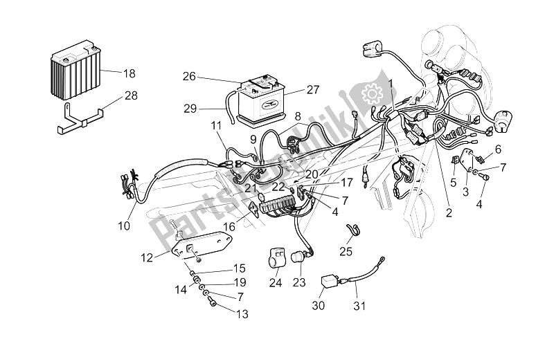 Todas las partes para Sistema Eléctrico de Moto-Guzzi California Special Sport AL PI 1100 2002