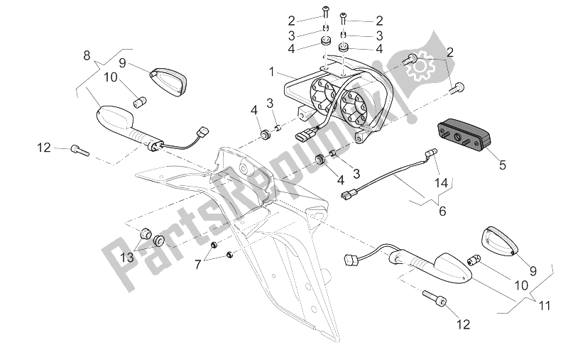 Toutes les pièces pour le Feu Arrière du Moto-Guzzi 1200 Sport 8V 2008