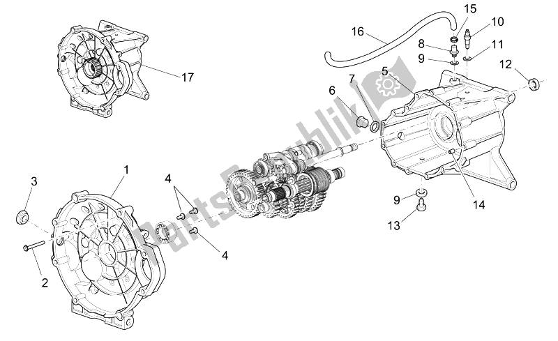 Toutes les pièces pour le Cage De Transmission du Moto-Guzzi Griso V IE 1100 2005