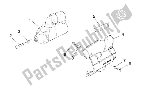 Toutes les pièces pour le Démarreur du Moto-Guzzi Stelvio 1200 8V STD NTX 2011