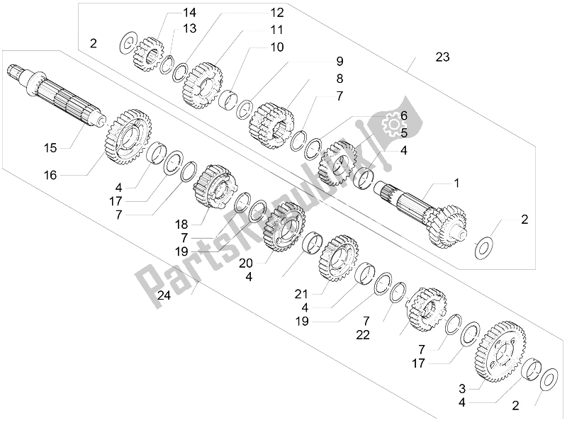 Todas las partes para Caja De Cambios de Moto-Guzzi V7 II Racer ABS 750 2015