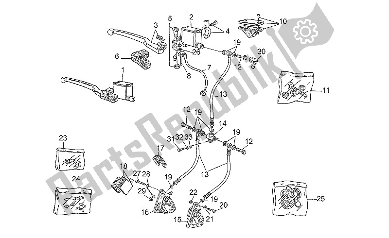 Toutes les pièces pour le Système De Freinage Avant du Moto-Guzzi Nevada 750 1991