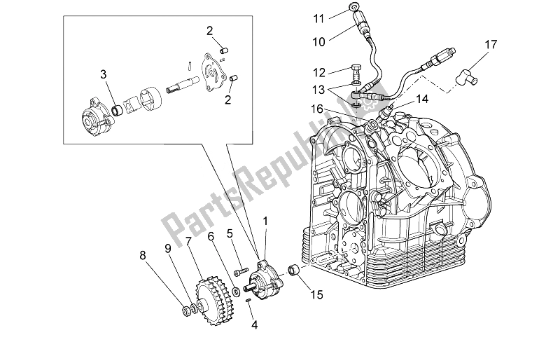 Toutes les pièces pour le La Pompe à Huile du Moto-Guzzi Norge 850 2007