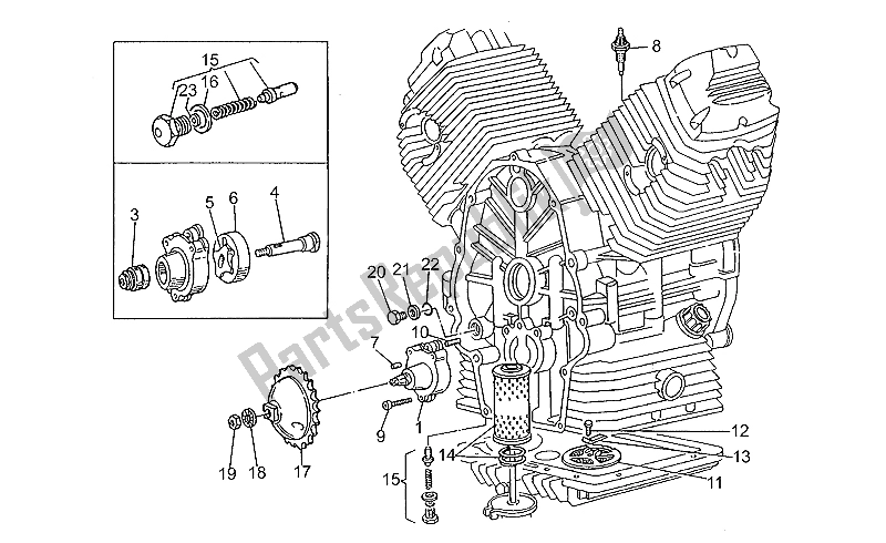 Wszystkie części do Pompa Olejowa Moto-Guzzi Nevada Club 350 1998