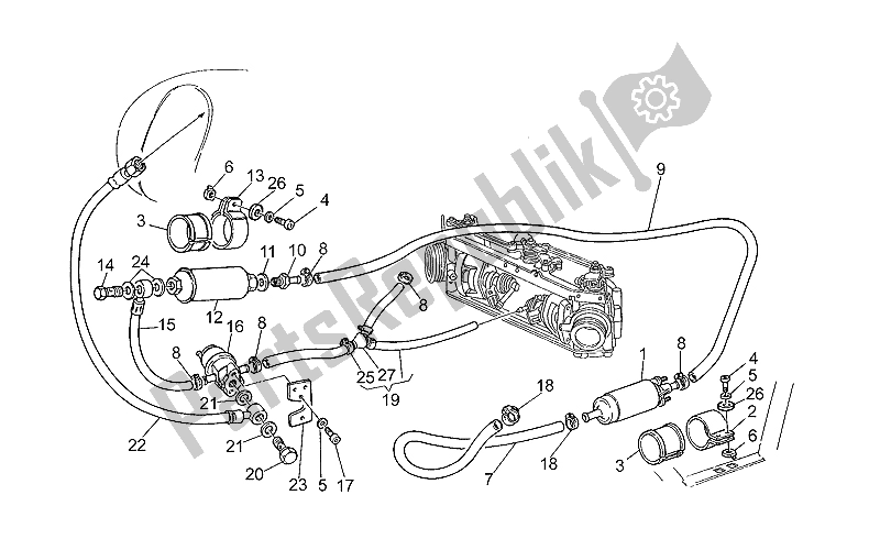 Todas as partes de Fornecer Eu do Moto-Guzzi California EV V 11 USA 1100 1997