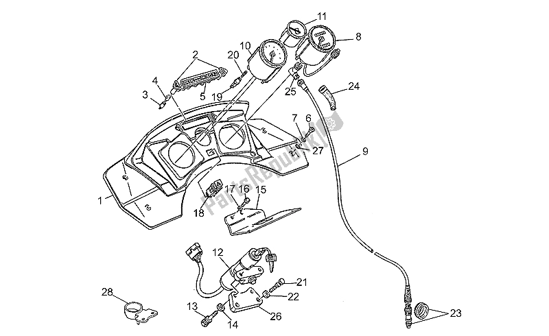 Toutes les pièces pour le Tableau De Bord du Moto-Guzzi 850 T5 Polizia CC PA NC 1995