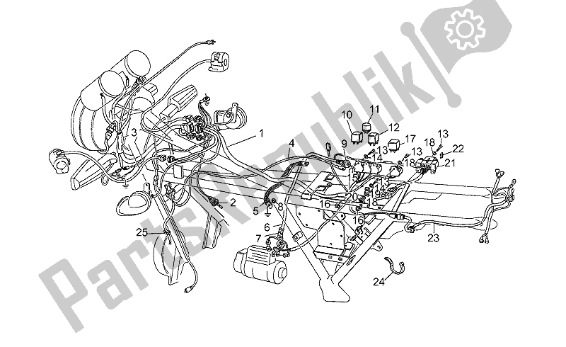 All parts for the Electrical System of the Moto-Guzzi California III Iniezione 1000 1990