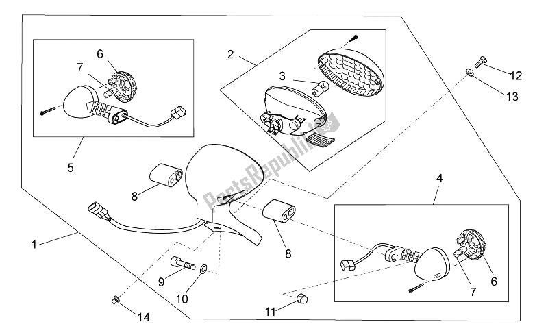 Tutte le parti per il Luci Posteriori del Moto-Guzzi V7 Special 750 2014