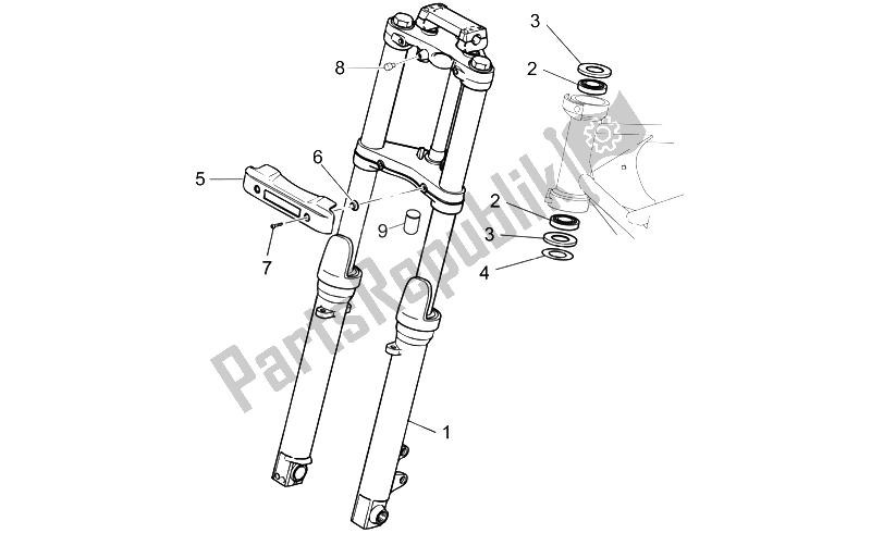 All parts for the Front Fork I of the Moto-Guzzi Nevada Classic IE 750 2004