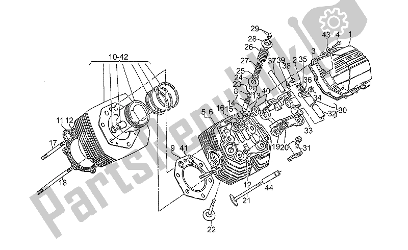 All parts for the Cylinder Head 1991 (d) of the Moto-Guzzi S 1000 1989