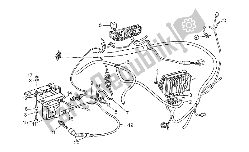 All parts for the Ignition Unit of the Moto-Guzzi 850 T5 Polizia CC PA NC 1995