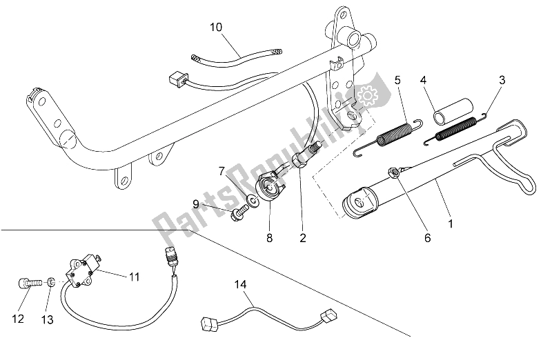 Toutes les pièces pour le Béquille Latérale du Moto-Guzzi Breva IE 750 2003