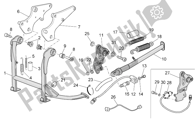 Toutes les pièces pour le Des Stands du Moto-Guzzi Breva V IE 850 2006