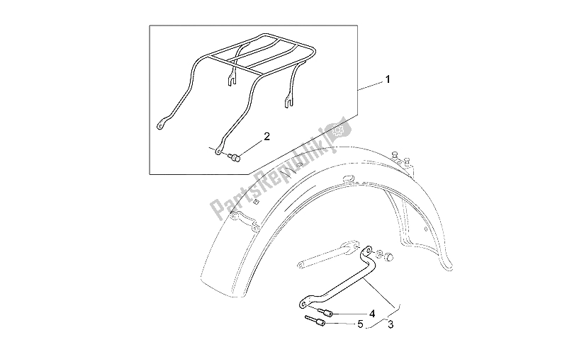 Toutes les pièces pour le Petit Porte-bagages du Moto-Guzzi California Stone 1100 2001