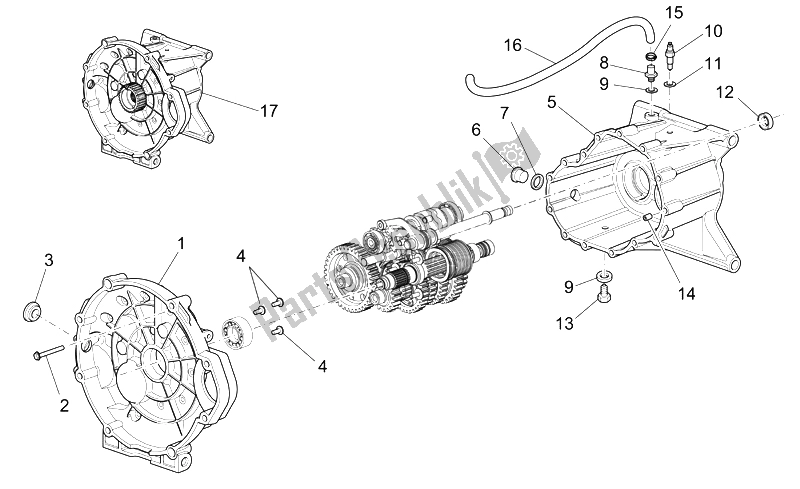 Toutes les pièces pour le Cage De Transmission du Moto-Guzzi Breva V IE 1100 2005