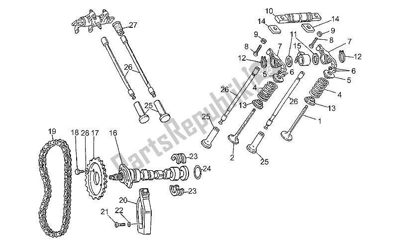 Toutes les pièces pour le Système De Chronométrage du Moto-Guzzi V 50 PA 500 1992