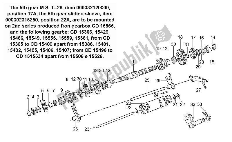 Toutes les pièces pour le Arbre Mené du Moto-Guzzi California Special 1100 1999