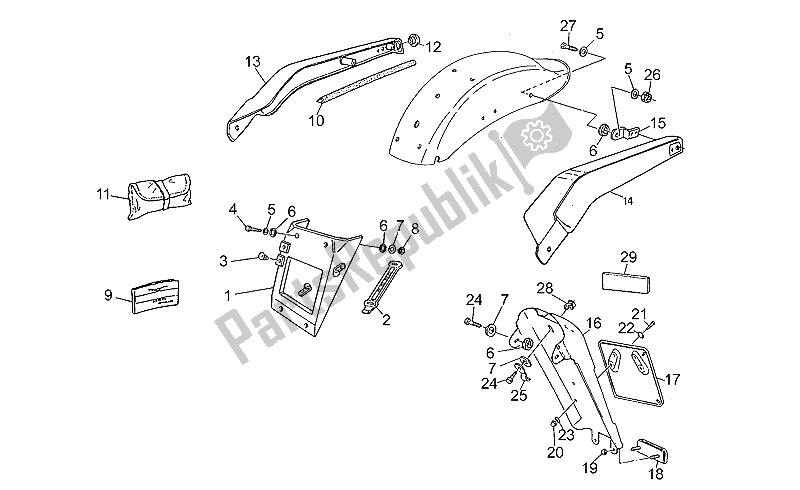 Toutes les pièces pour le Support De Plaque D'immatriculation du Moto-Guzzi Nevada Club 350 1998