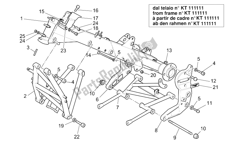 Todas las partes para Marco de Moto-Guzzi V 11 LE Mans 1100 2002